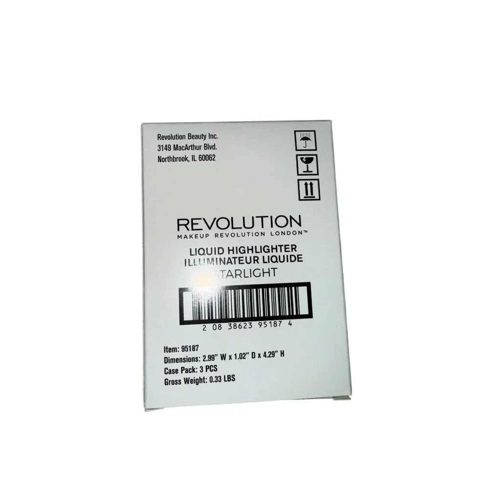 Makeup Revolution Starlight Liquid Highlighter 0.61oz / 18ml – Lot of 3 – New
